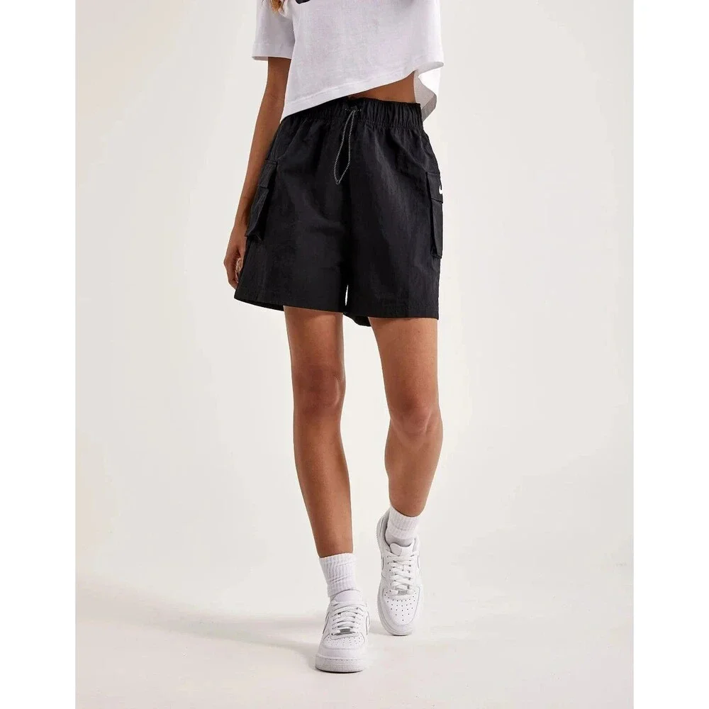 Nike Sportwear Essential Woven High-Rise Cargo Shorts DM6247-010 Women's XS NEW
